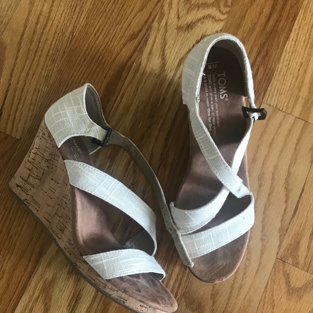 Toms Wedges.  Size 8.